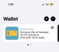 Home screen of Wallet app