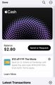 Apple Cash card screen