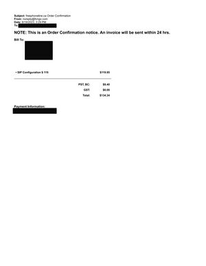 bill for line 2 showing price increase